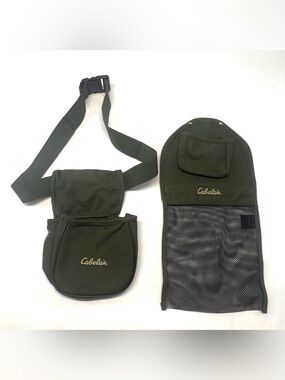 Cabela's Divided Shotgun Shell Pouch & Mesh Hull Bag Set - Olive Green